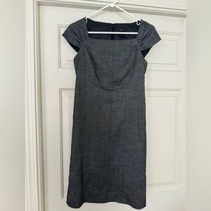 Ann Taylor Grey Pencil Dress Size 0